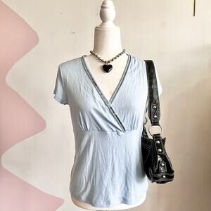 Vintage Sequin Babydoll Top, Y2K Coquette‎ Indie Sleaze 2000s Medium